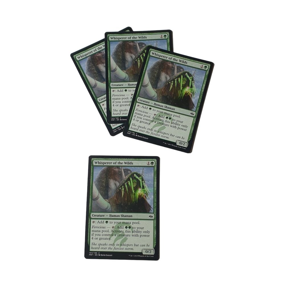 Magic The Gathering Whisperer Of The Wilds x4 Rare Card Set Creature Shaman